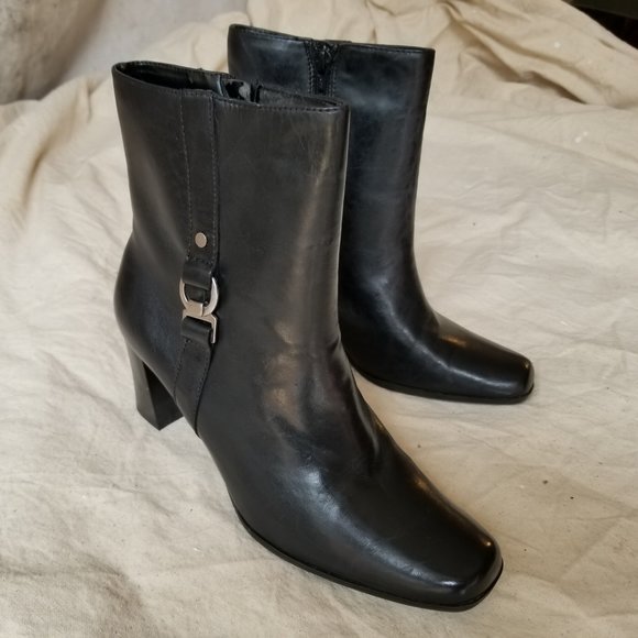 East 5th Women’s Leather Ankle Boots Black 8M - Picture 7 of 16